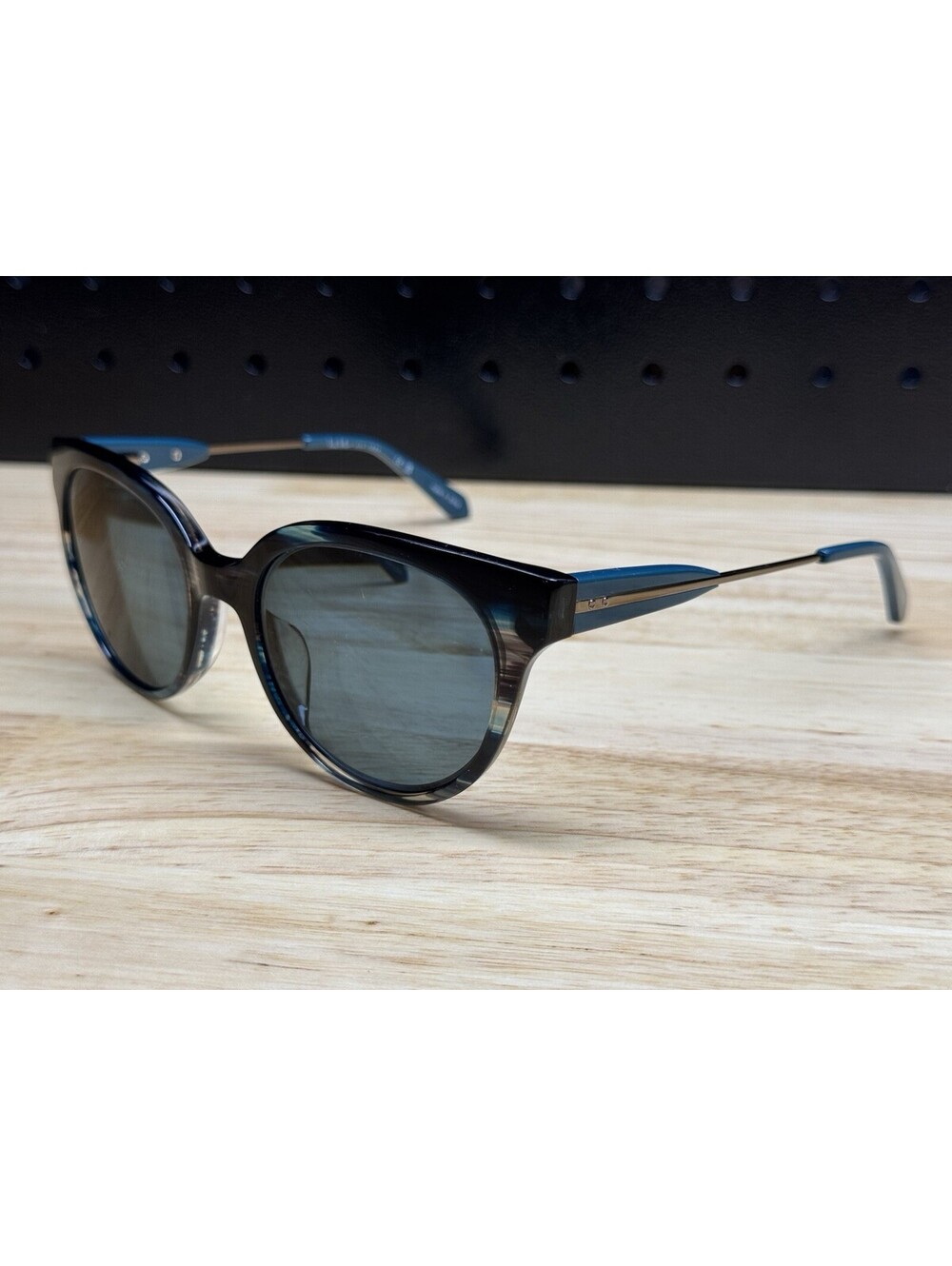 Nicole Miller Mauritius Eyeglasses Women Teal Gunmetal Cat Eye 54[]19-140 FRAMES